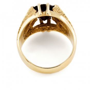 9ct gold Garnet Signet Ring size N